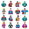 Superhero Icons Set Royalty Free Stock Photo