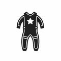 Superhero-inspired Black And White Baby Jumpsuit Icon