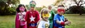 Superhero Kids Aspiration Imagination Playful Fun Concept Royalty Free Stock Photo