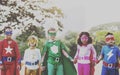 Superhero Kids Aspirations Fun Outdoors Concept Royalty Free Stock Photo