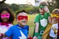 Superhero kids with superpowers Royalty Free Stock Photo