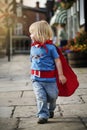 Superhero Little Boy Imagination Freedom Happiness Concept