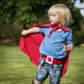 Superhero Little Boy Imagination Freedom Happiness Concept