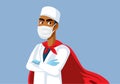 Superhero Male Doctor Wearing a Cape