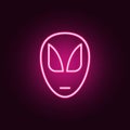 superhero mask neon icon. Elements of web set. Simple icon for websites, web design, mobile app, info graphics