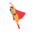 Superhero Mother Character Flying With Her Baby, Exuding Strength, Love, And Protection. A Symbol Of Maternal Courage Royalty Free Stock Photo