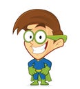 Superhero nerd geek Royalty Free Stock Photo