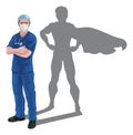 Superhero Nurse Doctor Shadow Super Hero