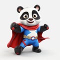Superhero Panda Bear Cartoon Character - Charming And Adventurous