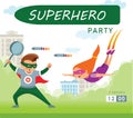 Superhero party invitation