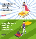 Superhero People Background Banners