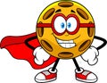 Superhero Pickleball Mascot With Cape And Glasses Royalty Free Stock Photo