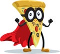 Superhero Pizza Mascot Character Vector Cartoon Design Royalty Free Stock Photo