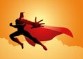 Superhero pose in action Royalty Free Stock Photo