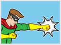 Superhero punch vector illustration