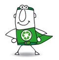 Superhero of recycling is coming back Royalty Free Stock Photo