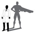 Superhero Scientist Super Hero Shadow Silhouette