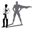 Superhero Scientist Super Hero Shadow Silhouette