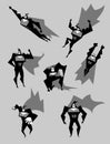 Superhero set of different poses