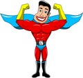 Superhero Showing Biceps Isolated