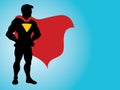 Superhero Silhouette Royalty Free Stock Photo