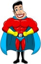Superhero Smiling Hands Hips Isolated