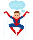 Superhero spider boy illustration