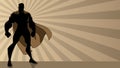 Superhero Standing Tall Ray Light Royalty Free Stock Photo