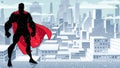 Superhero Standing Tall Winter Silhouette Royalty Free Stock Photo