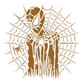 Superhero Stencil Art with Spider Suit Stencil Art