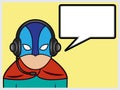 Superhero Talking With Earphone