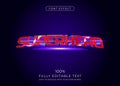 Superhero text effect, 3d editable font style