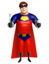 Superhero with Tooth brush and colgate