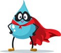 Superhero Water Drop Ecology Concept Vector Illustration Royalty Free Stock Photo