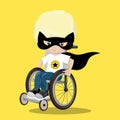 SUPERHERO IN A WHEELCHAIR WHITE BATMAN 02