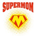 Superhero Woman Supermom Cartoon character Vector illustration