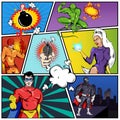 Superheroes Comic Page Template