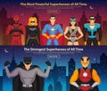 Superheroes Horizontal Banners