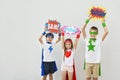 Superheroes Kids Costume Bubble Comic Concept