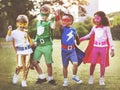 Superheroes Kids Friends Playing Togetherness Fun Concept Royalty Free Stock Photo