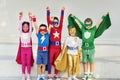 Superheroes Kids Friends Playing Togetherness Fun Concept Royalty Free Stock Photo