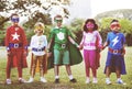 Superheroes Kids Friends Playing Togetherness Fun Concept Royalty Free Stock Photo