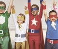 Superheroes Kids Teamwork Aspiration Elementary Concept