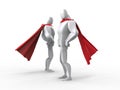 Superheroes with red capes Royalty Free Stock Photo