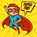 Superheroes Super Dad Vector Illustration