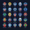 Superheroes and Villains Flat Vectors Pack