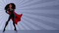 Superheroine Black Ray Light Royalty Free Stock Photo