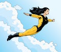 Superheroine flight Royalty Free Stock Photo