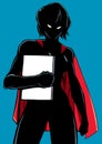 Superheroine Holding Book Silhouette