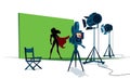 Superheroine Movie Set Royalty Free Stock Photo